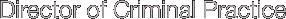 Director of Criminal Practice